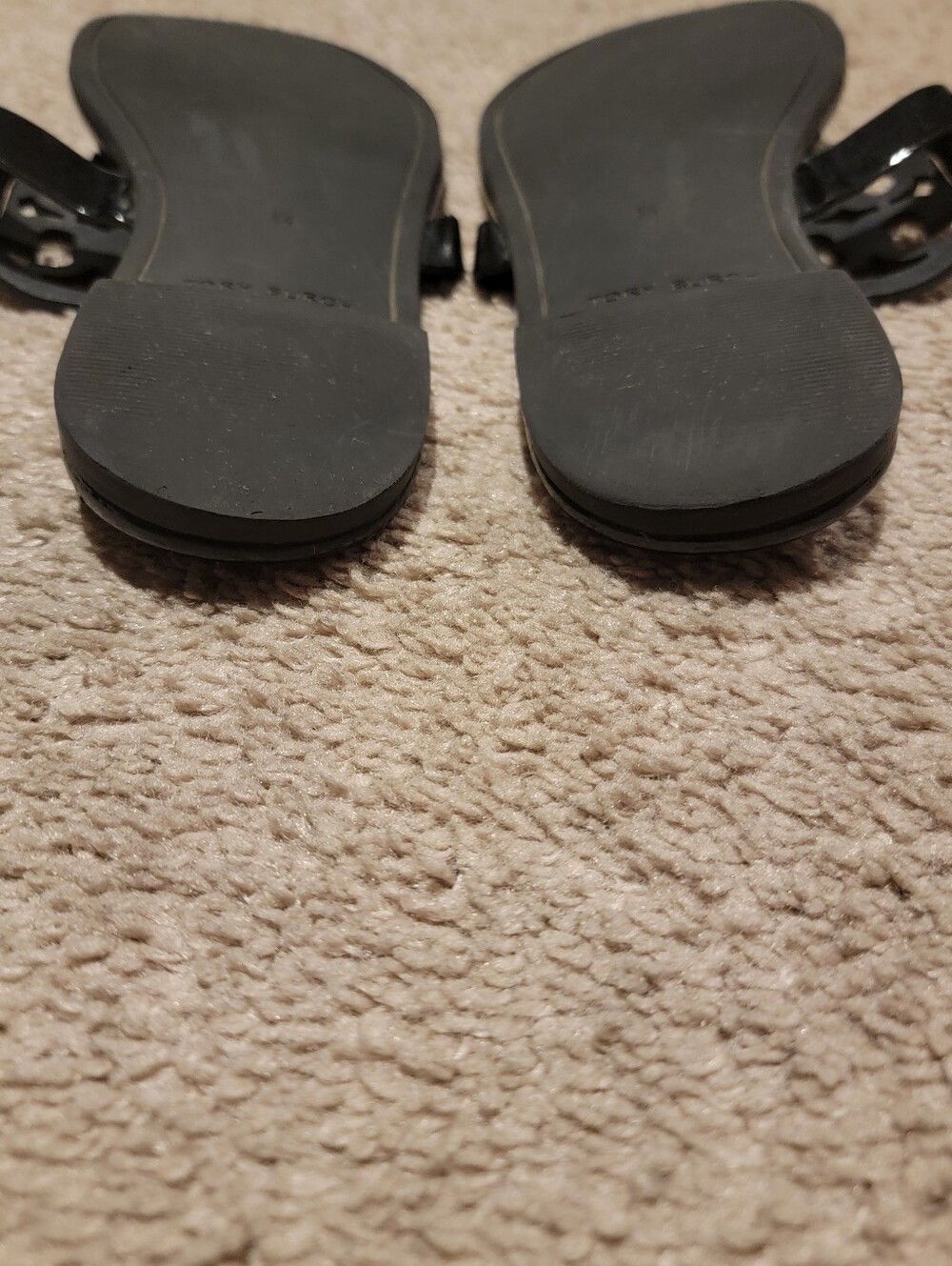 Tory Burch Miller Soft Sandal Black Patent Size 8.5 - Picture 8 of 11